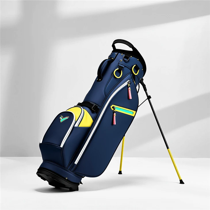 Torba na kij golfowy Elite — 7-systemów przegród, wyściełana welurem komora na kij, zapinana na zamek komora na odzież i trwała podstawa