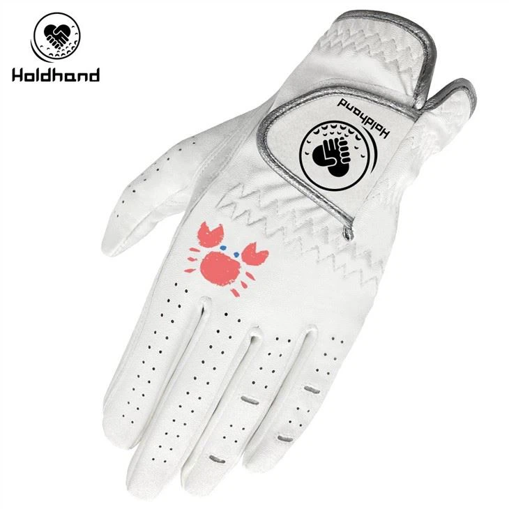 Fresh Green Lemon Pattern Golf Gloves Custom Made Sheepskin Gloves