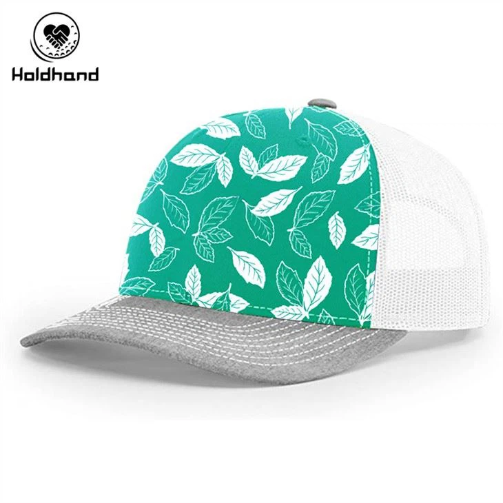 Gorący bubel 5 PANEL Niestandardowe czapki golfowe Kwiatowy nadruk Made in China