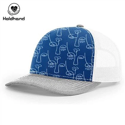 Styl tylnej okładki kapelusza golfowego Line Face Print jest opcjonalny