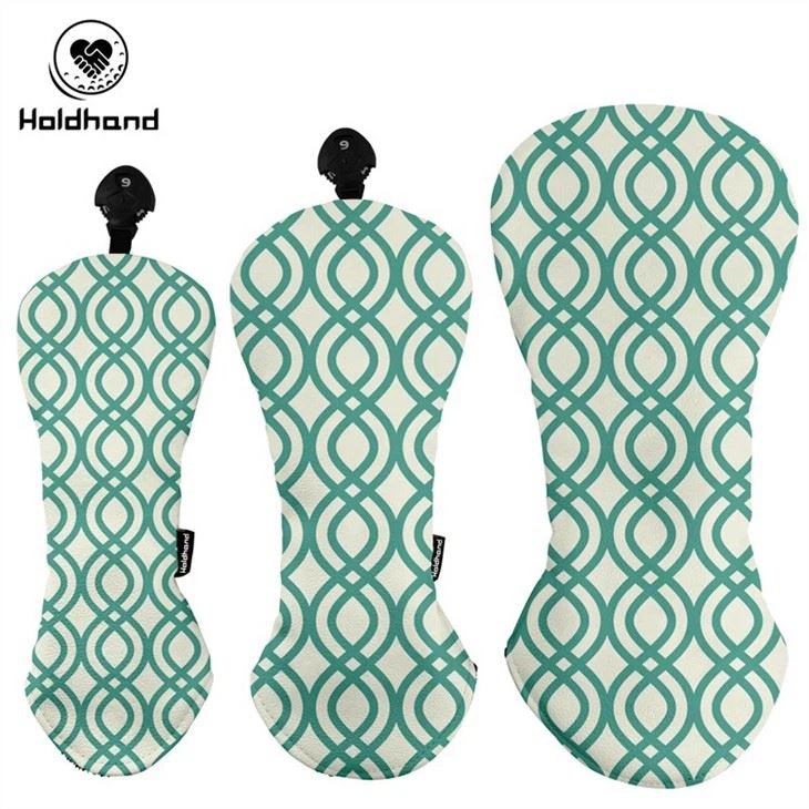 Specifically Pattern PU Leather Driver Wood Headcovers Custom Logo OEM