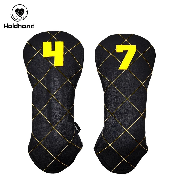 Golf Headcovers Golf Driver Fairway Hybrid Head Cover Golf Blade Mallet Putter Cover Birdie Design Premium Leather Waterproof Driver Fairway(FW) Wood Hybrid(UT) With Number Tags