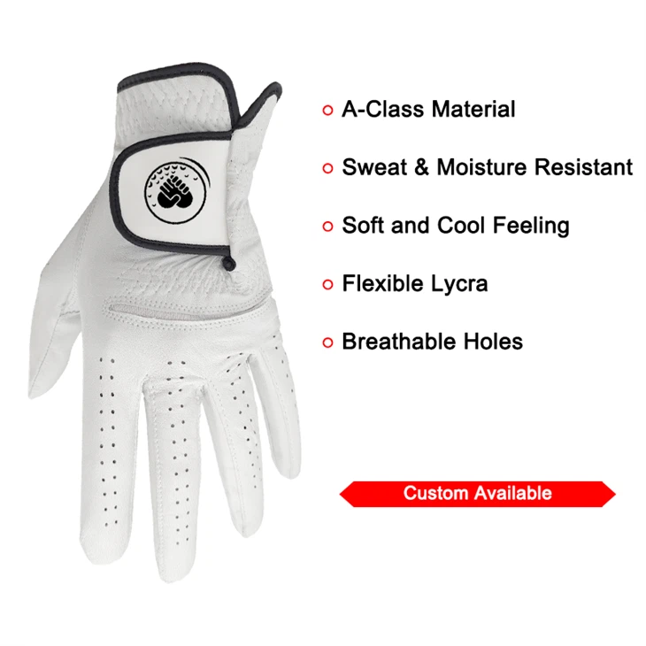 OEM Golf Gloves Factory Price Soft Touching Anti-Slip High Quality PU Leather Golf Gloves